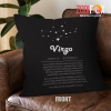 exciting Virgo Charming Throw Pillow birthday zodiac sign presents for horoscope and astrology lovers – VIRGO-PL0036