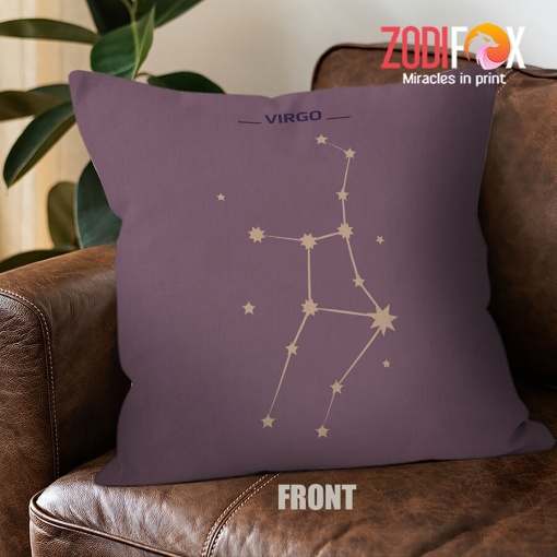 personalised Virgo Violet Throw Pillow birthday zodiac sign presents for horoscope and astrology lovers – VIRGO-PL0038