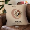 wonderful Virgo Practical Throw Pillow zodiac gifts for astrology lovers – VIRGO-PL0042