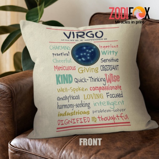 eye-catching Virgo Giving Throw Pillow zodiac sign presents for horoscope lovers – VIRGO-PL0007