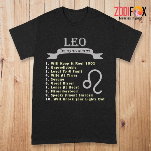 nice Loner At Heart Leo Premium T-Shirts
