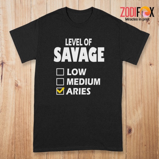 interested Level Of Savage Aries Premium T-Shirts