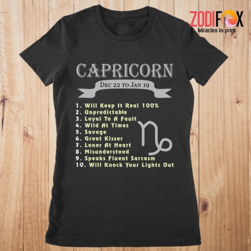 the Best Loner At Heart Capricorn Premium T-Shirts