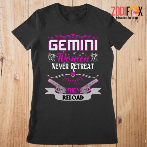 nice Gemini Women Never Retreat Premium T-Shirts
