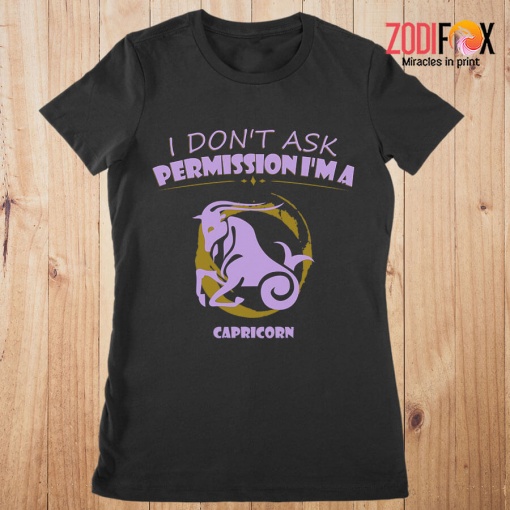 interested I Don't Ask Permission Capricorn Premium T-Shirts