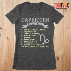 eye-catching Loner At Heart Capricorn Premium T-Shirts