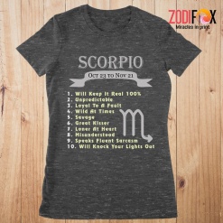 dramatic Loner At Heart Scorpio Premium T-Shirts