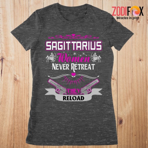 dramatic Sagittarius Women Never Retreat Premium T-Shirts