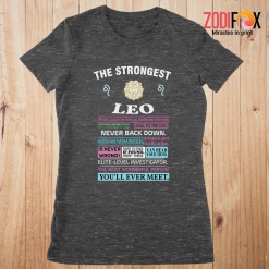 nice The Strongest Leo Premium T-Shirts