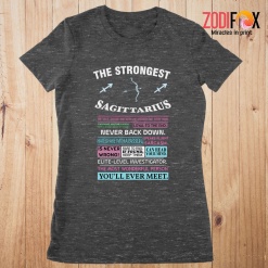 nice The Strongest Sagittarius Premium T-Shirts