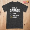 hot Level Of Savage Aries Premium T-Shirts