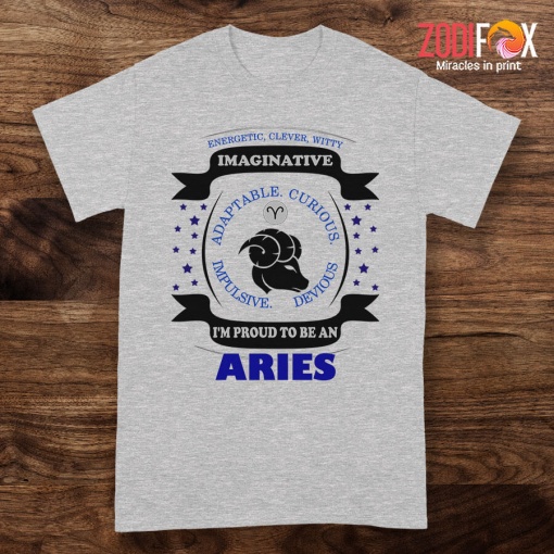 nice I'm Proud To Be An Aries Premium T-Shirts
