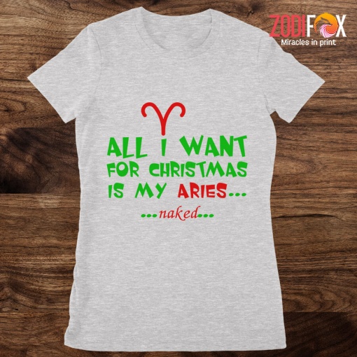 great I Want For Christmas Is My Aries Premium T-Shirts