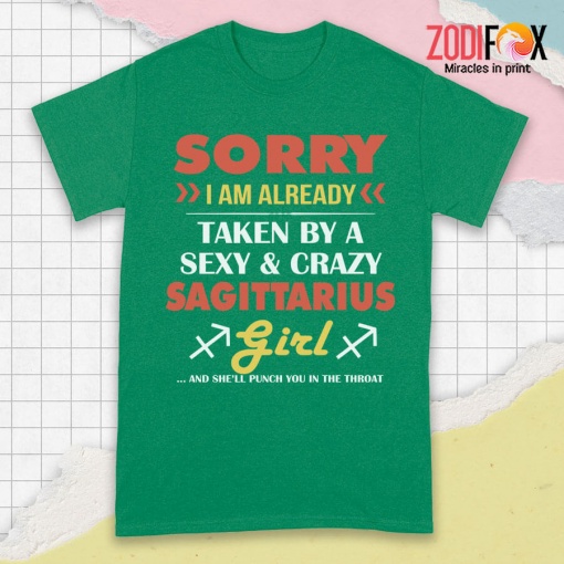 dramatic A Sexy & Crazy Sagittarius Girl Premium T-Shirts