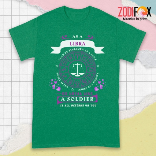 lovely Loyal Like A Soldier Libra Premium T-Shirts