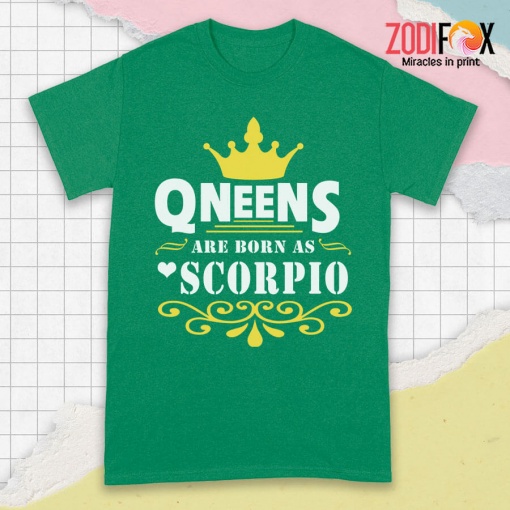 nice Queens Are Born As Scorpio Premium T-Shirts