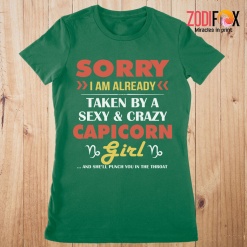 fun A Sexy & Crazy Capricorn Girl Premium T-Shirts