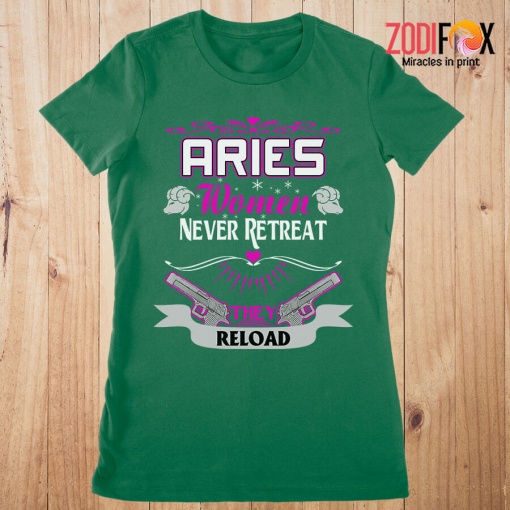 funny Aries Women Never Retreat Premium T-Shirts