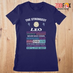 personalised The Strongest Leo Premium T-Shirts