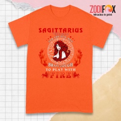 awesome Play With Fire Sagittarius Premium T-Shirts