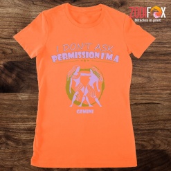hot I Don't Ask Permission Gemini Premium T-Shirts