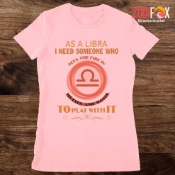 interested Libra Fire Premium T-Shirts