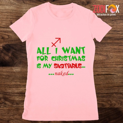 wonderful I Want For Christmas Is My Sagittarius Premium T-Shirts