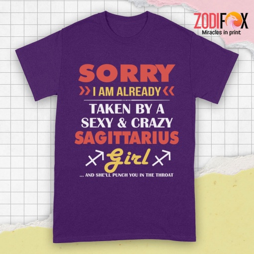 cool A Sexy & Crazy Sagittarius Girl Premium T-Shirts