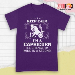 dramatic Keep Calm, I'm A Capricorn Premium T-Shirts