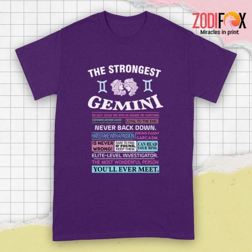 cool The Strongest Gemini Premium T-Shirts