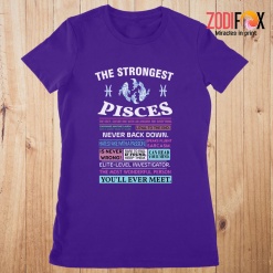 pretty The Strongest Pisces Premium T-Shirts