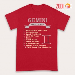 thoughtful Loner At Heart Gemini Premium T-Shirts