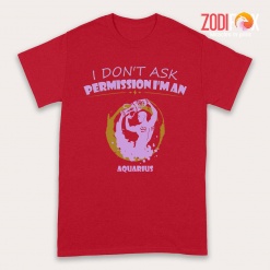 cute I Don't Ask Permission Aquarius Premium T-Shirts