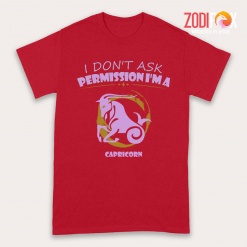 lively I Don't Ask Permission Capricorn Premium T-Shirts