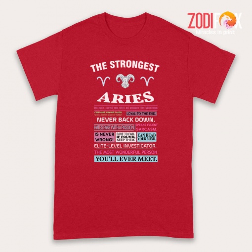 fun The Strongest Aries Premium T-Shirts