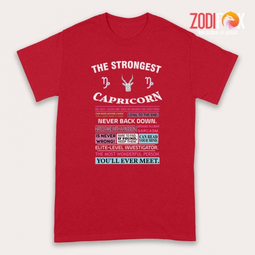 latest The Strongest Capricorn Premium T-Shirts