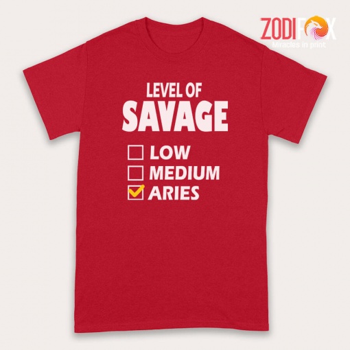 cute Level Of Savage Aries Premium T-Shirts