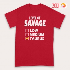 unique Level Of Savage Taurus Premium T-Shirts