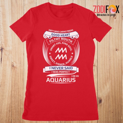 Aquarius Heart Premium T-Shirts - Shop personality astrology for girls