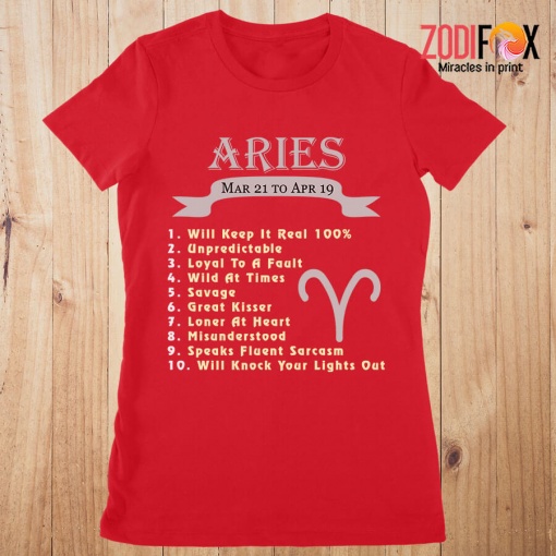 lovely Loner At Heart Aries Premium T-Shirts