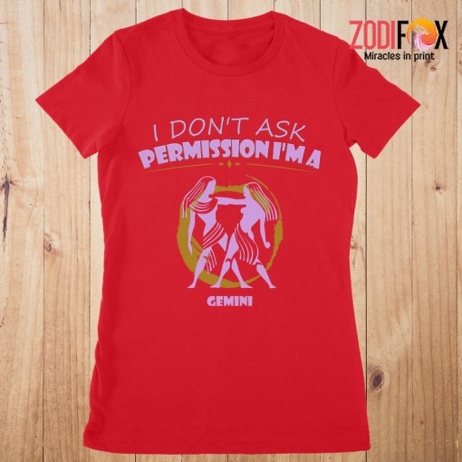 fun I Don't Ask Permission Gemini Premium T-Shirts