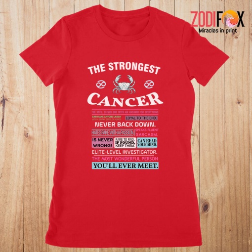 beautiful The Strongest Cancer Premium T-Shirts