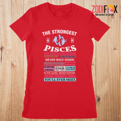 cool The Strongest Pisces Premium T-Shirts