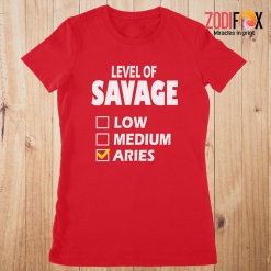 lovely Level Of Savage Aries Premium T-Shirts