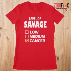 lovely Level Of Savage Cancer Premium T-Shirts
