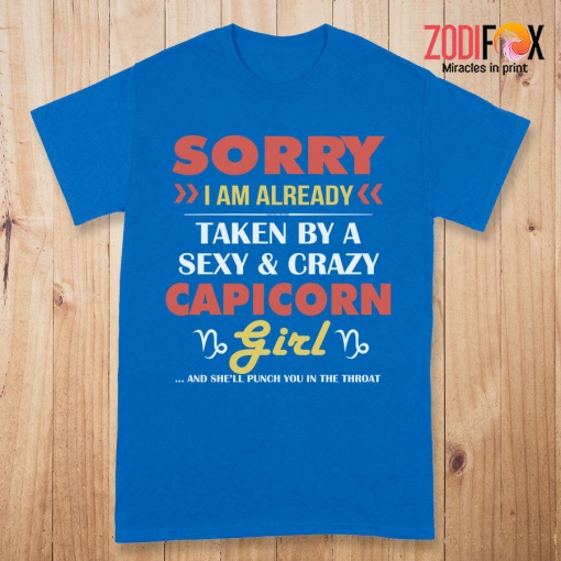 latest A Sexy & Crazy Capricorn Girl Premium T-Shirts