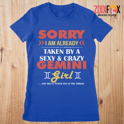 funny A Sexy & Crazy Gemini Girl Premium T-Shirts