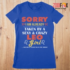 lovely A Sexy & Crazy Leo Girl Premium T-Shirts