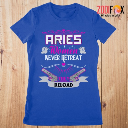 beautiful Aries Women Never Retreat Premium T-Shirts