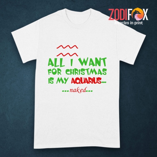 cute I Want For Christmas Is My Aquarius Premium T-Shirts
